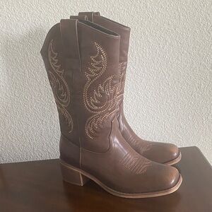 Women’s Brown Western Leather Boots